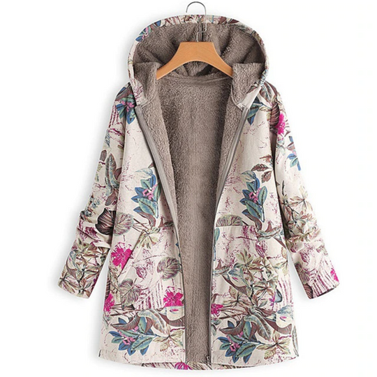 R&B | Warme Damenjacke Mit Blumigem Design