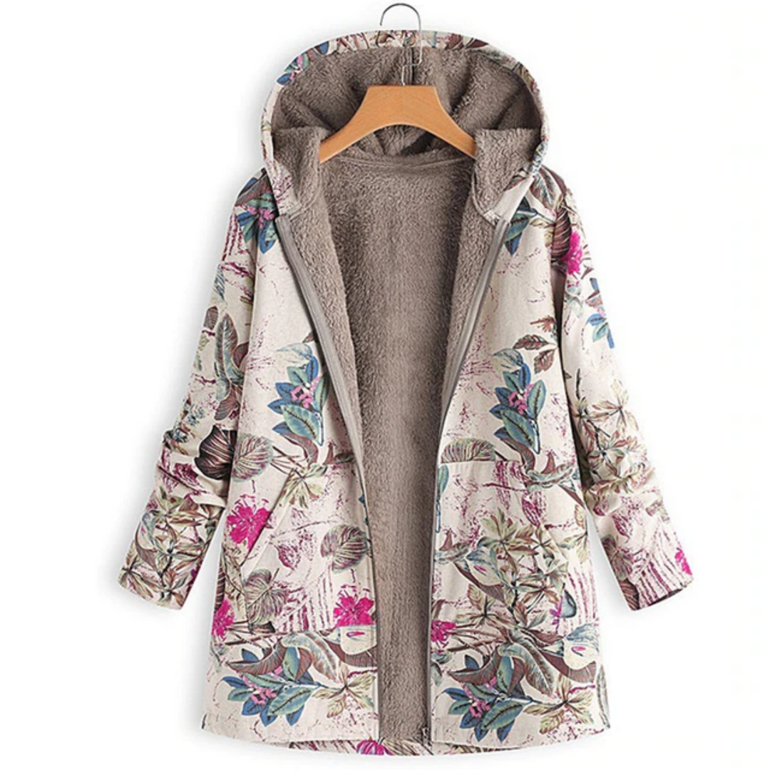 R&B | Warme Damenjacke Mit Blumenmuster