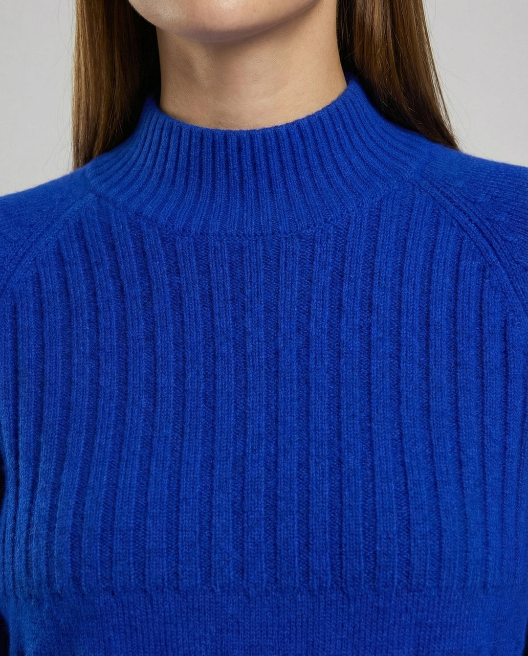 Gerippter Damen Pullover Hoher Kragen | R&B