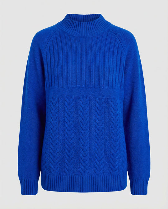 Gerippter Damen Pullover Hoher Kragen | R&B