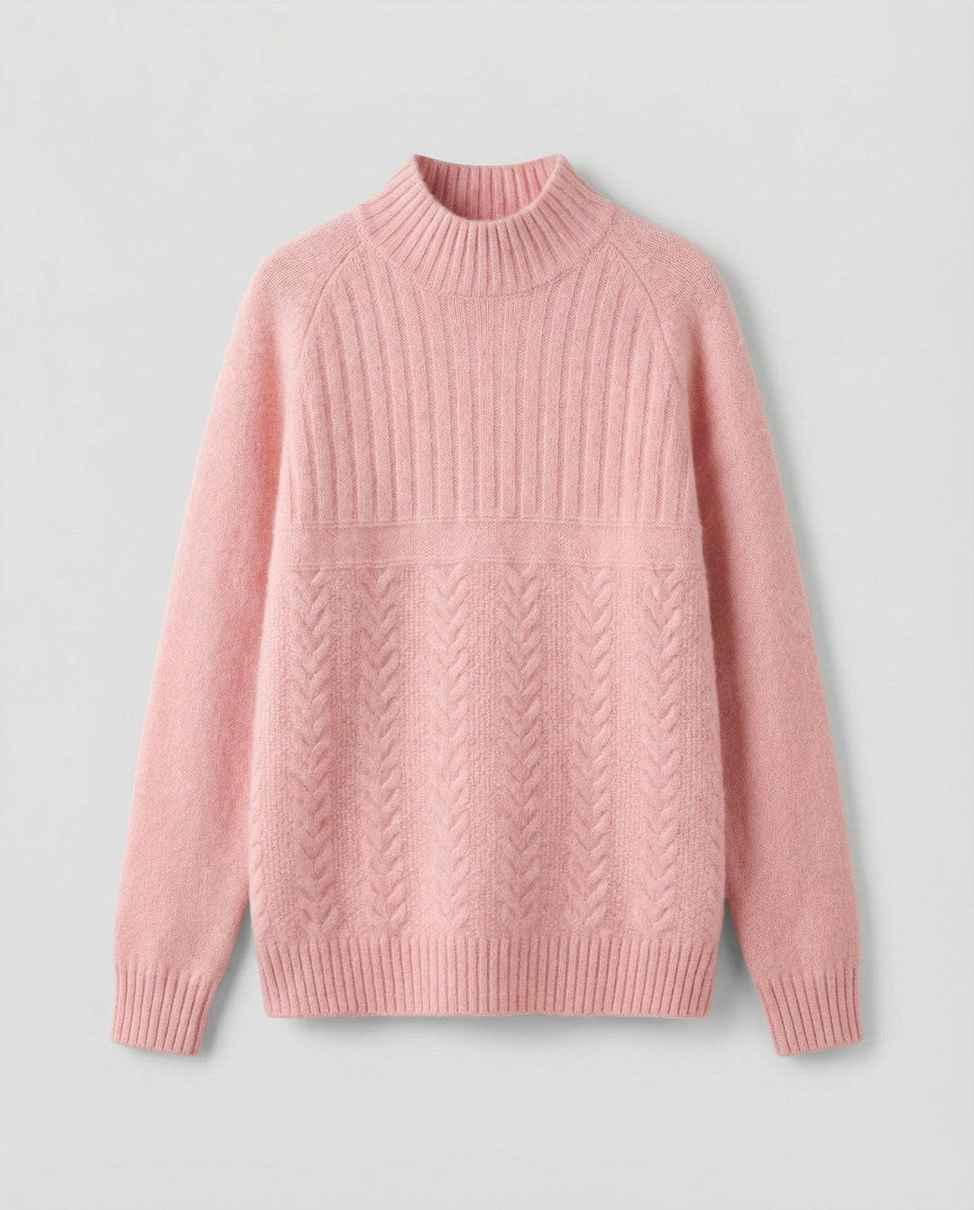 Gerippter Damen Pullover Hoher Kragen | R&B