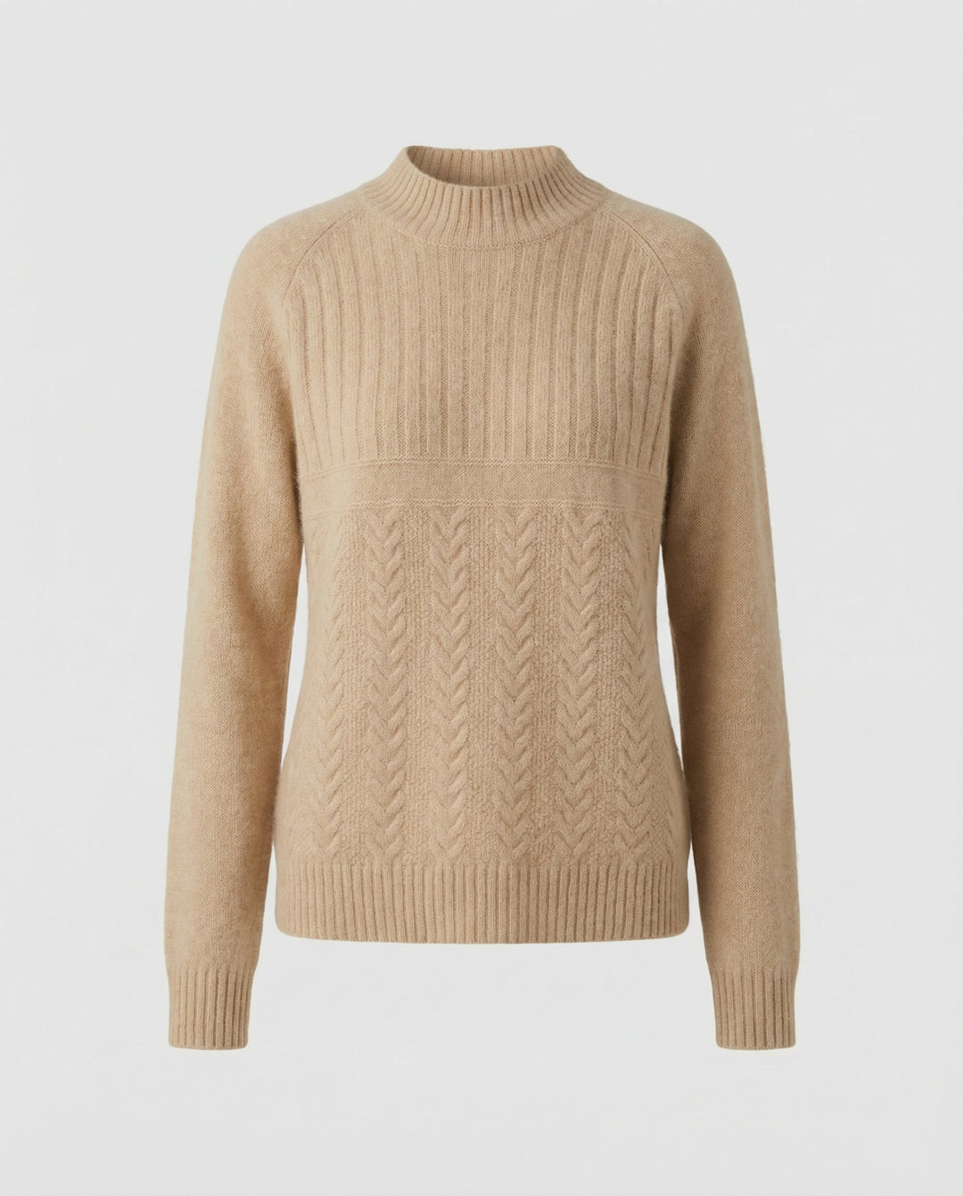 Gerippter Damen Pullover Hoher Kragen | R&B