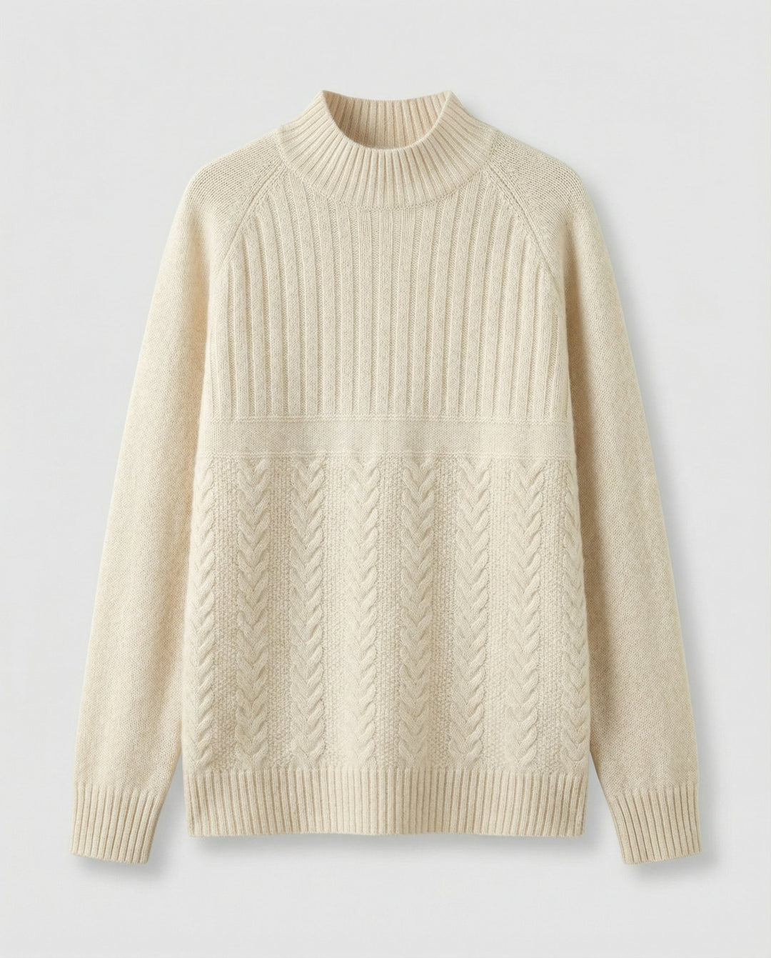 Gerippter Damen Pullover Hoher Kragen | R&B