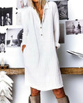 R&B | Langarm Einfarbig Kleid