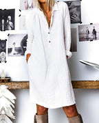R&B | Langarm Einfarbig Kleid