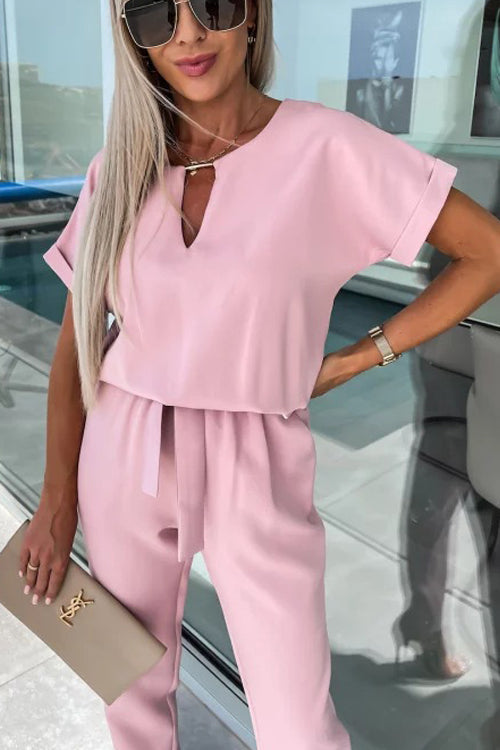 R&B | Eleganter Keyhole Jumpsuit mit Gürtel für Damen