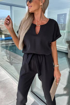 R&B | Eleganter Keyhole Jumpsuit mit Gürtel für Damen