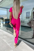 R&B | Eleganter Keyhole Jumpsuit mit Gürtel für Damen