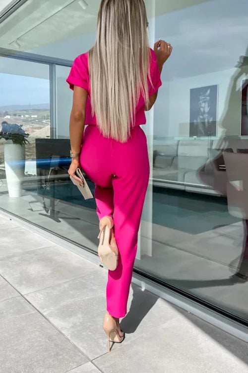 R&B | Eleganter Keyhole Jumpsuit mit Gürtel für Damen