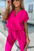 R&B | Eleganter Keyhole Jumpsuit mit Gürtel für Damen