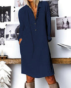 R&B | Langarm Einfarbig Kleid