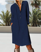 R&B | Langarm Einfarbig Kleid
