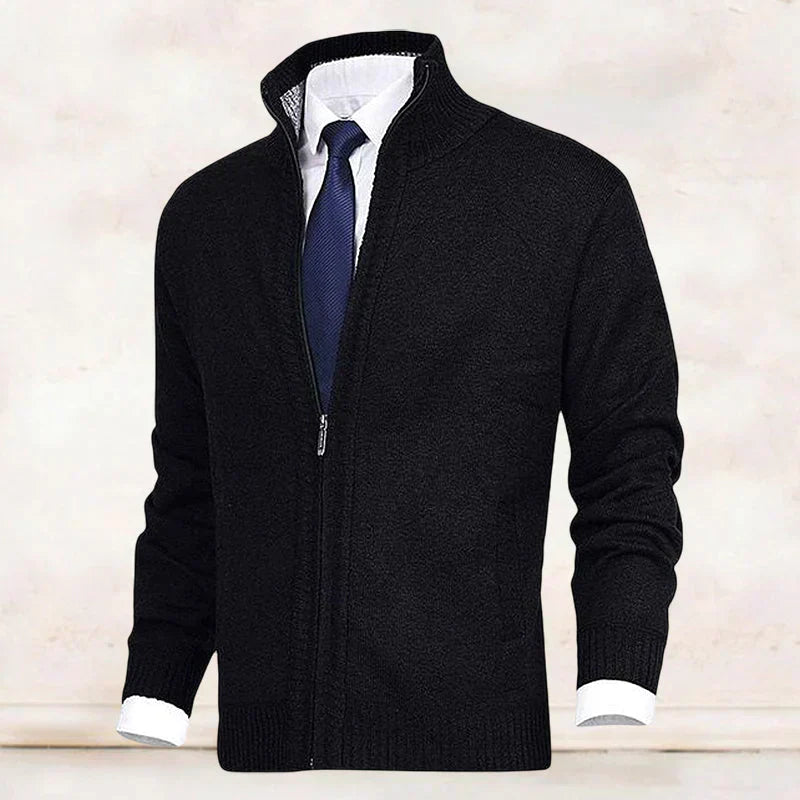 R&B | Strickjacke mit Stehkragen und Reißverschluss