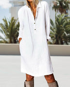 R&B | Langarm Einfarbig Kleid