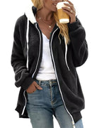 R&B | Damen Fleece Hoodie Mit Reißverschluss