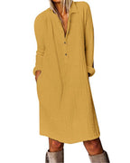 R&B | Langarm Einfarbig Kleid