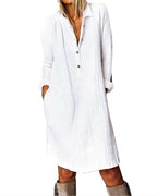 R&B | Langarm Einfarbig Kleid