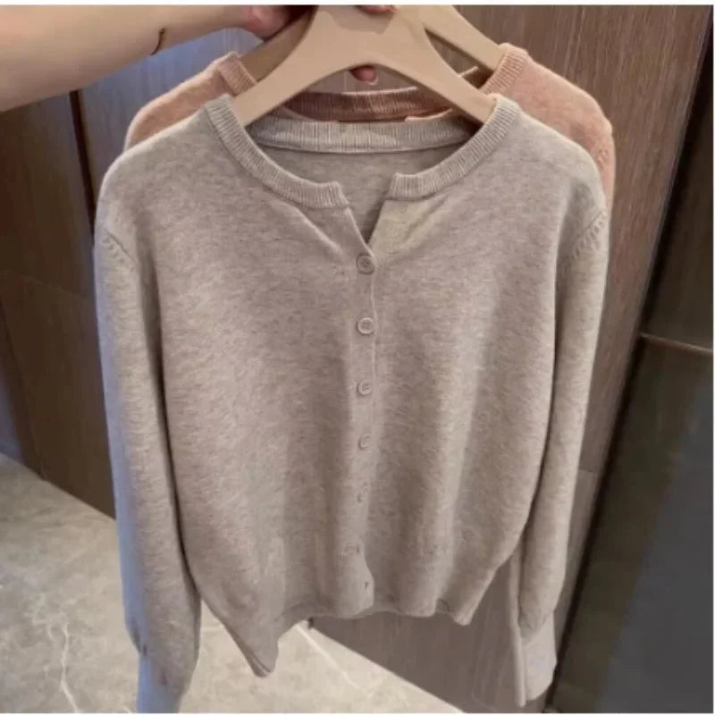R&B | grob gestrickter Woll-Kardigan-Pullover