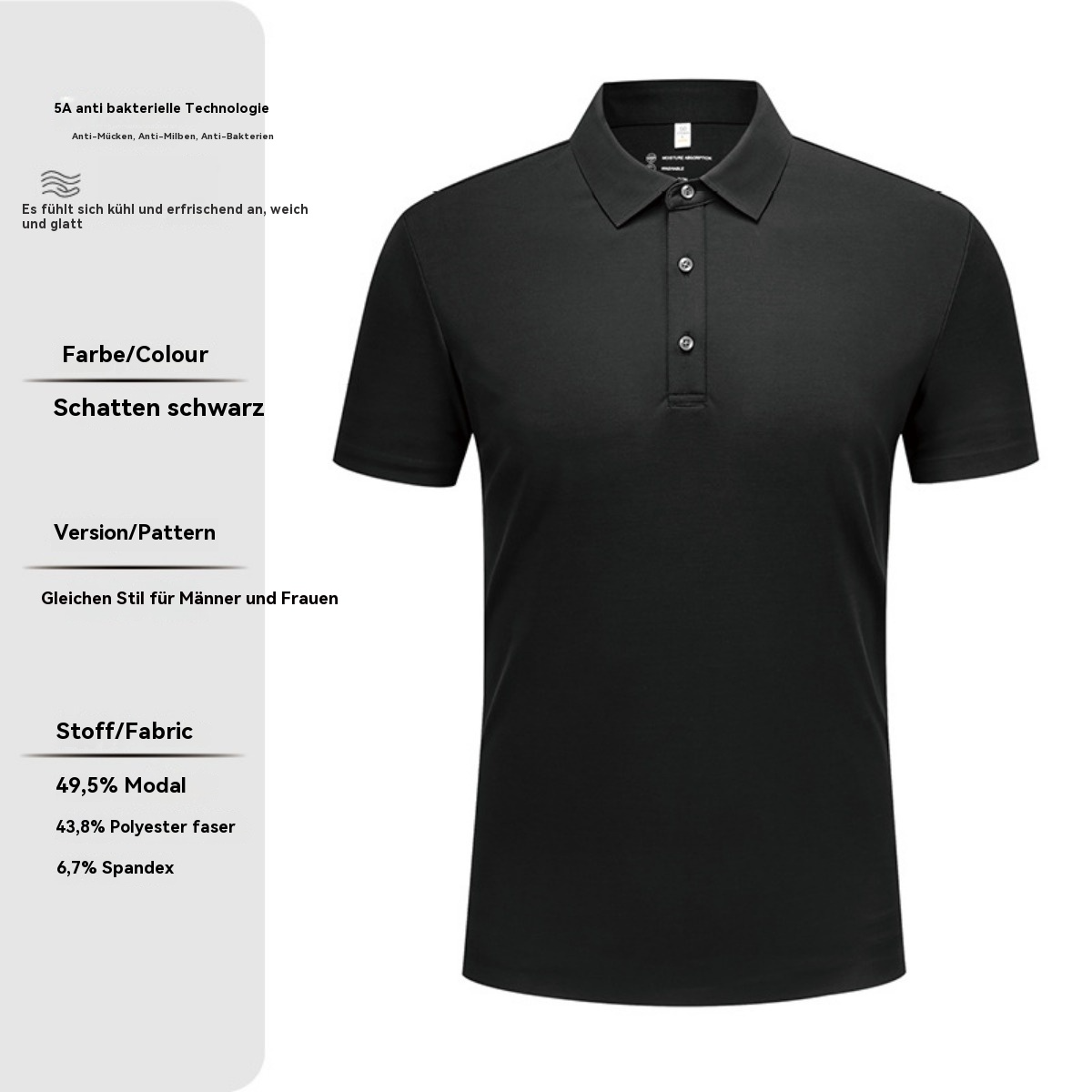 R&B | Antibakterielles Poloshirt