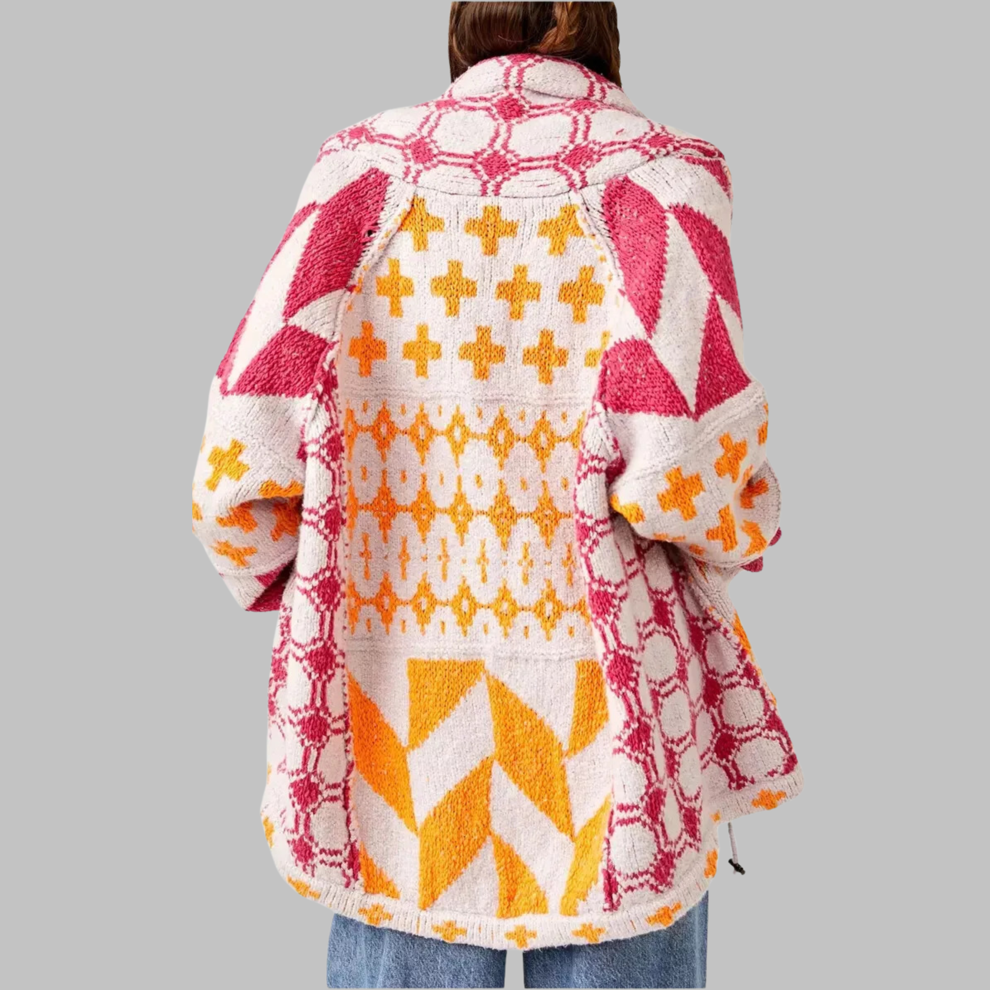 R&B | Weiche Jacke mit Modernen Geometrischen Mustern