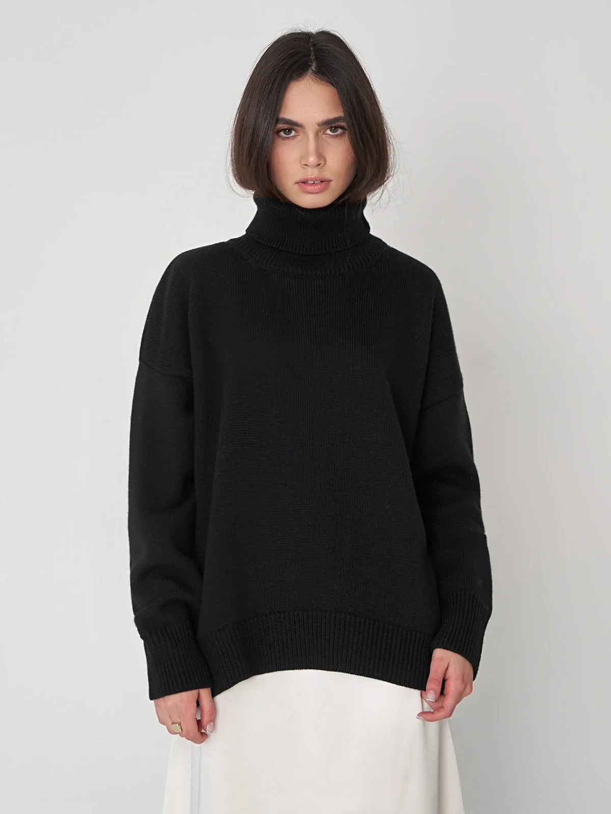 R&B | Kuscheliger Oversize-Pullover mit Rollkragen