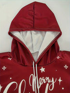 R&B | Hoodie mit Weihnachtsdruck Polyester Frohe Weihnachten Rentier Design