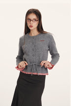 R&B | Slim-Fit Strickjacke mit Einsätze-Design