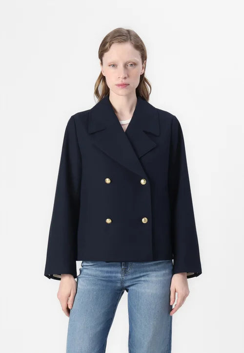 R&B | Klassischer Damen Peacoat mit Langen Ärmeln