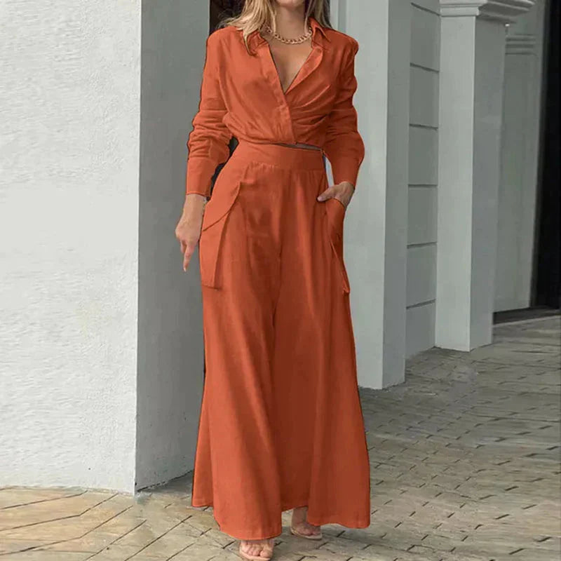 R&B - Stylisches Top und Hosen Set für Frauen