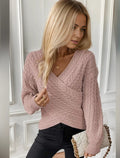 R&B | Stilvolles Rosa V-Ausschnitt Pullover für Frauen