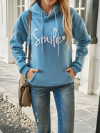 R&B | Hoodie mit Druck Baumwollmischung Lässiger Stil