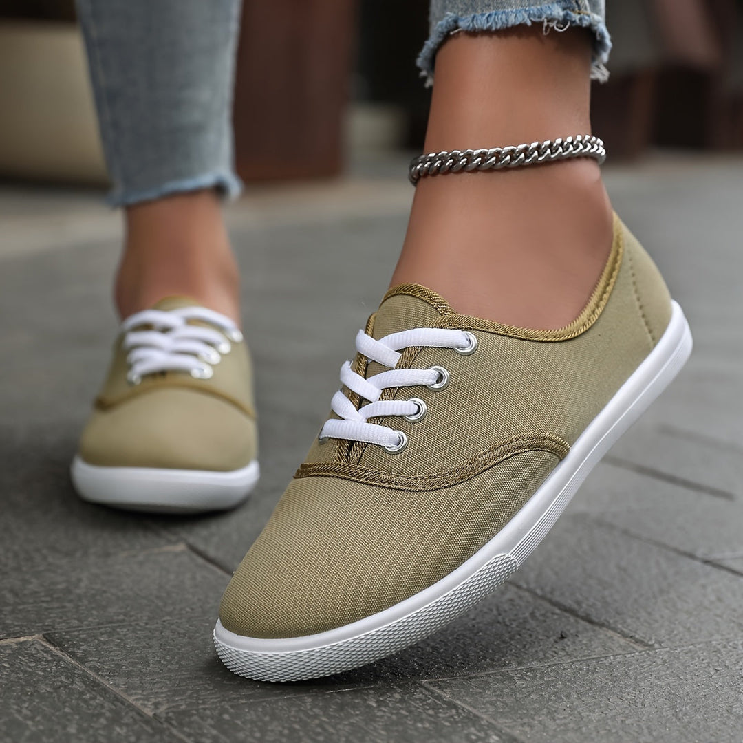R&B | Bequeme Niedrige Canvas Schnürschuhe
