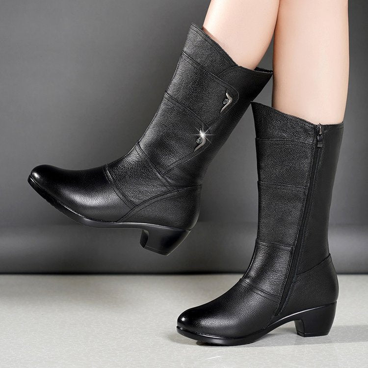 Damen-Boots mit Plateau & Blockabsatz R&B R&B