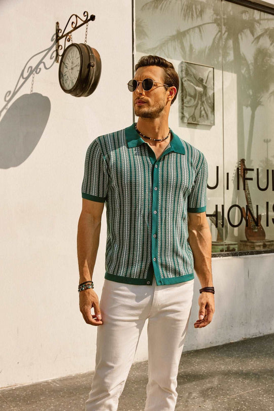 R&B | Retro 70S Gestreiftes Vintage Hemd