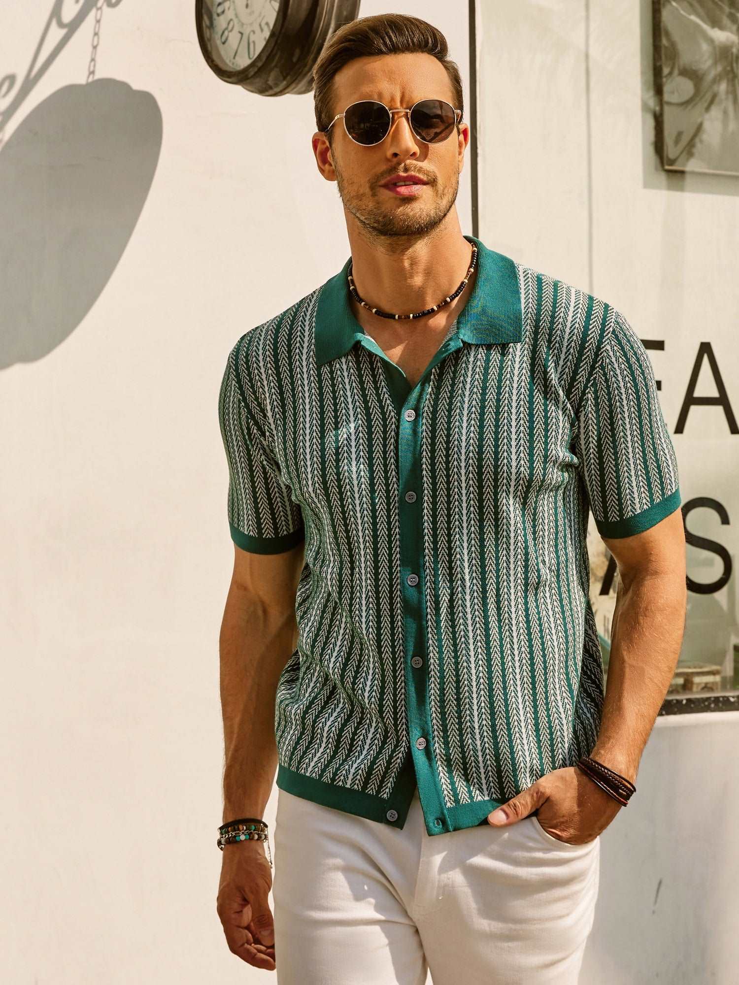 R&B | Retro 70S Gestreiftes Vintage Hemd