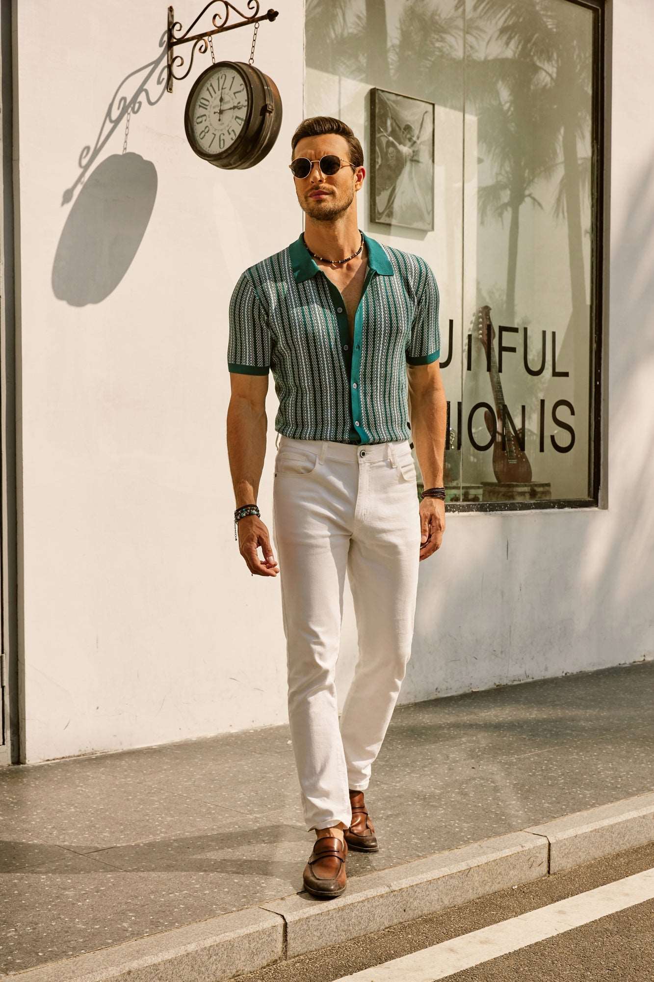 R&B | Retro 70S Gestreiftes Vintage Hemd