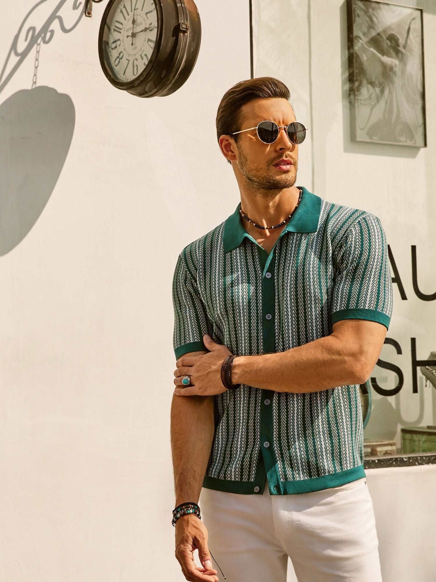 R&B | Retro 70S Gestreiftes Vintage Hemd