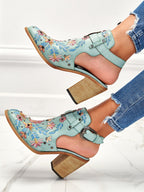 Stiefelsandalen mit großem Absatz R&B