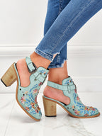 Stiefelsandalen mit großem Absatz R&B