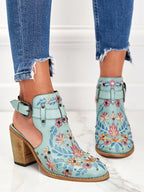 Stiefelsandalen mit großem Absatz R&B