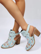 Stiefelsandalen mit großem Absatz R&B