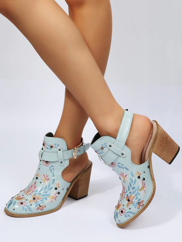 Stiefelsandalen mit großem Absatz R&B