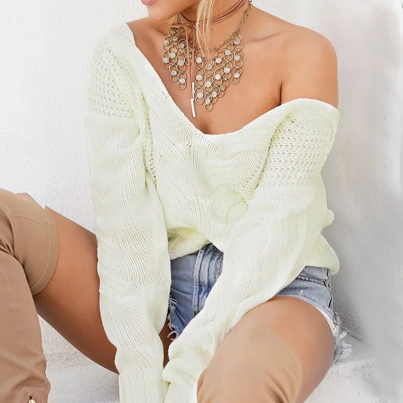 R&B | Damen Oversize Strickpullover mit Langen Ärmeln