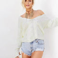 R&B | Damen Oversize Strickpullover mit Langen Ärmeln