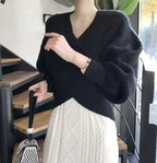 R&B | Rippstrick-cross-over-pullover Weich und Elegant Moderne Passform