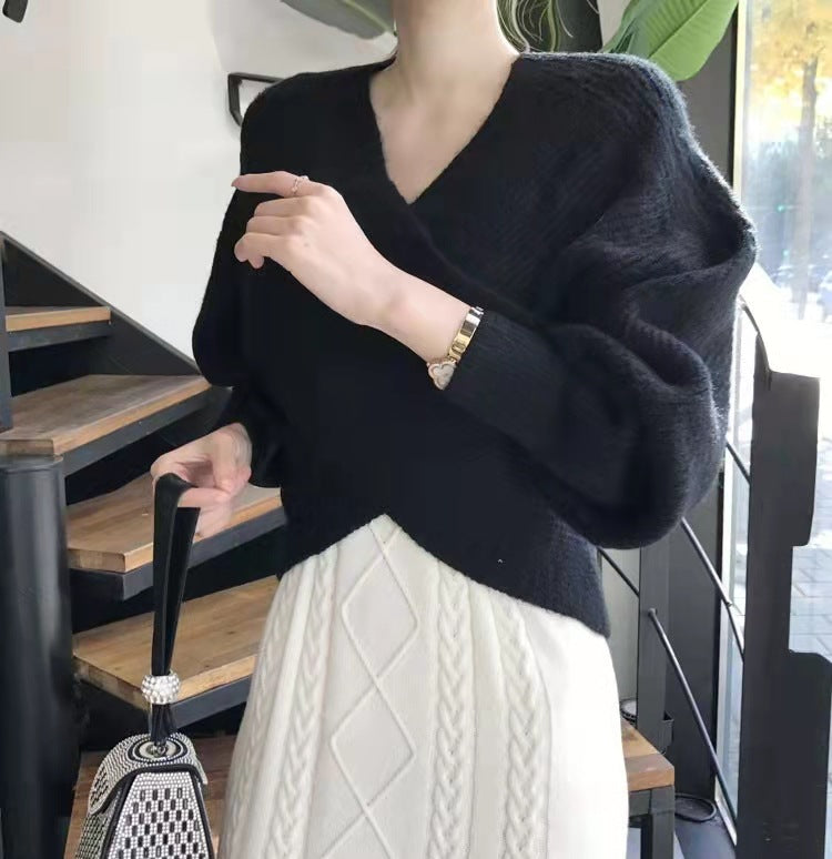 R&B | Rippstrick-cross-over-pullover Weich und Elegant Moderne Passform