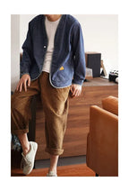 R&B | Herren Jeansjacke mit V-Ausschnitt