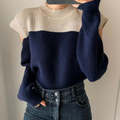 R&B | Strickpullover mit Ausschnitten an den Ärmeln