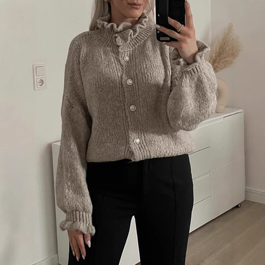 R&B | Stilvoller Damen-Cardigan mit Knöpfen und Stylischem Kragen