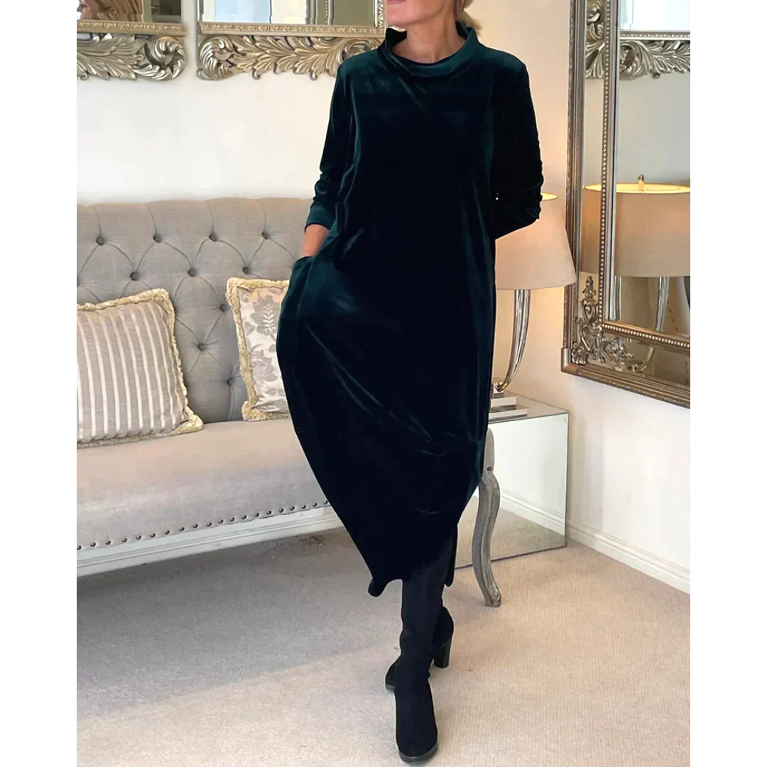 Rachel | Langes Kleid aus Samt